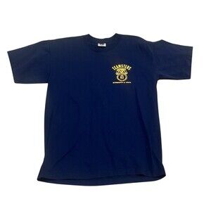 Teamsters Local 63 Graphic T-Shirt Mens L Navy Blue Union Workwear